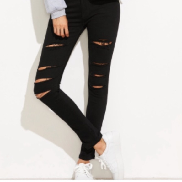 romwe ripped jeans